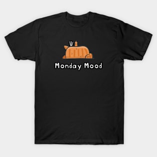 Monday mood orange cat T-Shirt